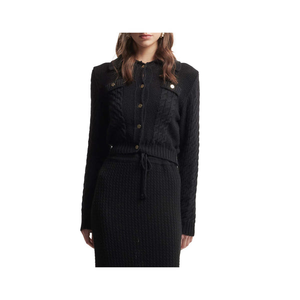 Kocca Cardigan Cardigan Donna con colletto Nero - Francavilla Moda